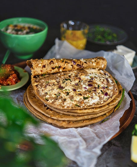 Stuffed Paneer Onion Paratha